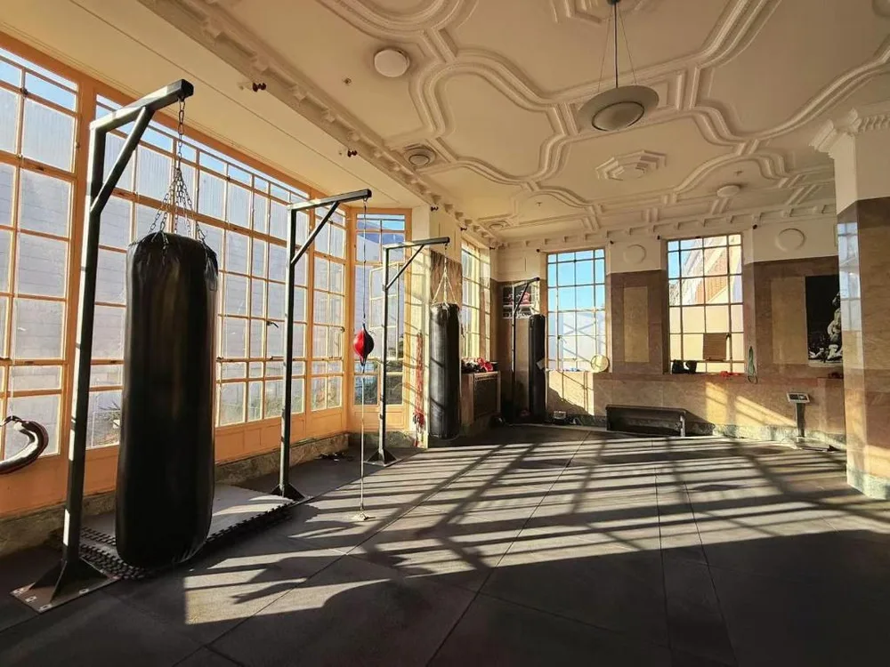 On-site gym inside the station building